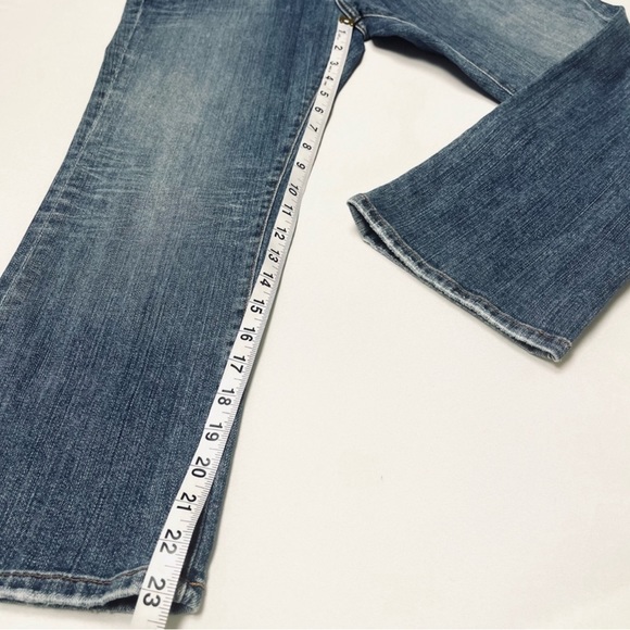 Y2K Red Engine Original Cropped Straight Leg Jeans - Picture 8 of 11